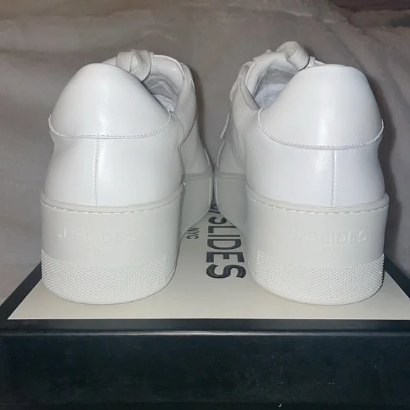 NWT J/SLIDES MAYA White Leather Sneaker - Picture 9 of 15